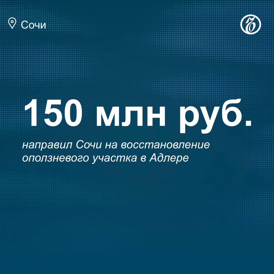 Администрация Сочи выделила свыше 150 млн руб на восстановление участка дороги по переулку Васильковому в Адлерском районе пострадавшего от оползня Об этом сообщил глава города Андрей Прошунин во время прямой линии с горожанами передает пресс служба администрации курорта в своем Telegram канале Администрация Сочи выделила свыше 150 млн руб на восстановление участка дороги по переулку Васильковому в Адлерском районе пострадавшего от оползня Об этом сообщил глава города Андрей Прошунин во время прямой линии с горожанами передает пресс служба администрации курорта в своем Telegram канале Подписывайтесь на Ъ Сочи
