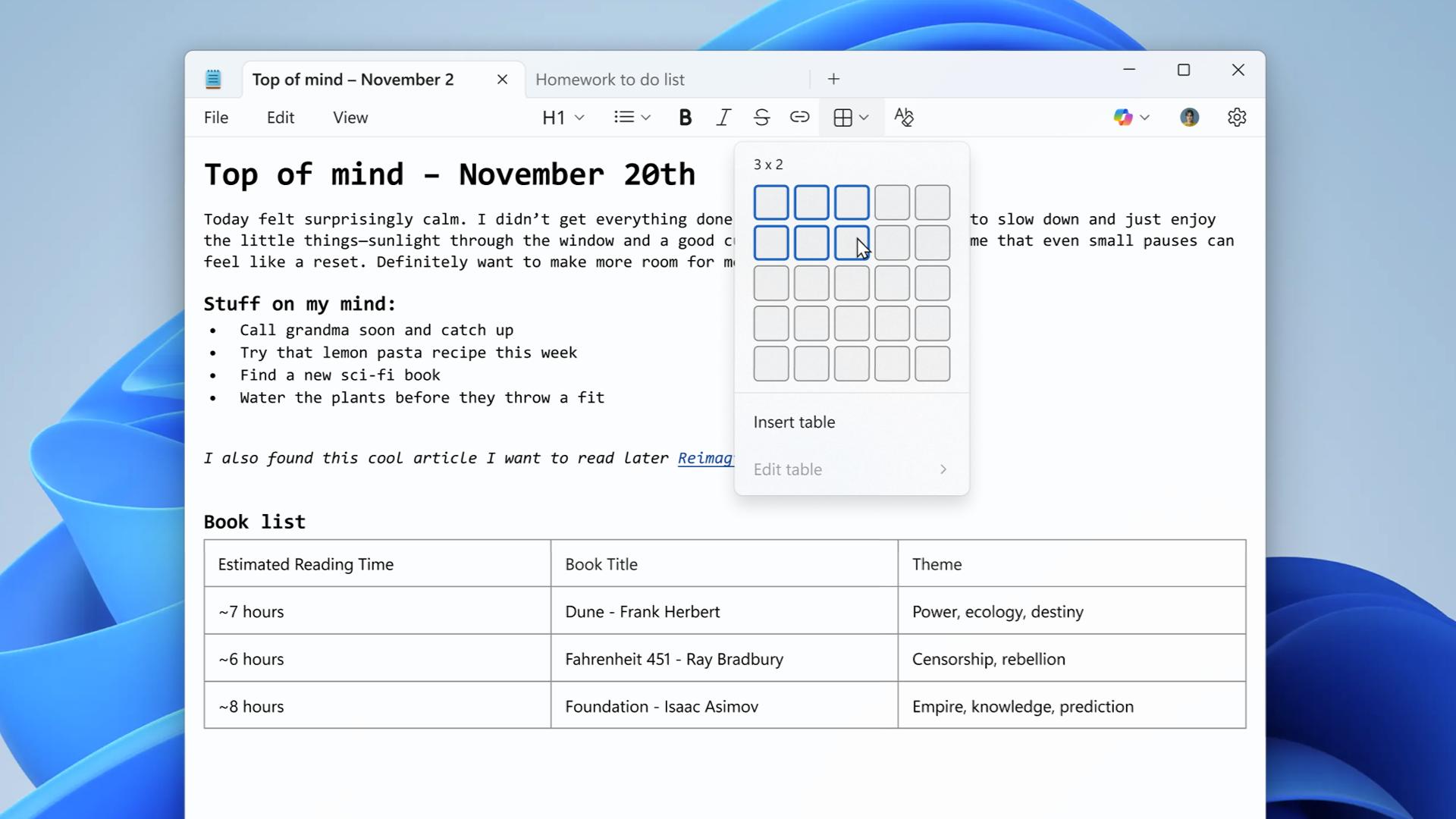 Они избавились от WordPad чтобы сделать WordPad из Блокнота В Блокноте в Windows 11 появятся таблицы Такую же функцию уже давно предлагают Заметки в macOS но для встроенного текстового редактора Windows она доберётся только сейчас Обновление анонсировала сама Microsoft Сейчас оно доступно для участников программы Windows Insider на каналах Canary и Dev потом релиз состоится и для всех пользователей Windows 11 Rozetked Подписаться