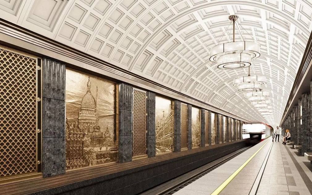 Какой будет новая станция метро Достоевская  В Москве утвердили архитектурный облик новой станции метро Достоевская на Кольцевой линии Она появится между станциями Новослободская и Проспект Мира на пересечении улиц Самотечной и Дурова сообщил мэр Москвы Сергей Собянин  Станция будет выполнена в стиле ар деко На стенах разместят панно с панорамами Москвы Санкт Петербурга Твери и Старой Руссы городов связанных с Достоевским  Освещение выполнят с помощью светильников из художественного стекла по индивидуальным эскизам В отделке используют натуральный камень и металл  Строительство ведётся горным способом без остановки движения поездов готовность объекта 41 город Фото официальный портал мэра и правительства Москвы Читать РБК Недвижимость в Telegram