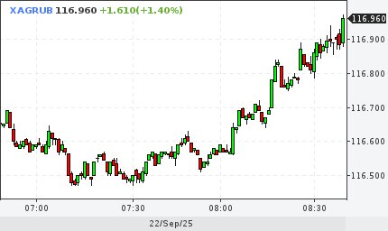 Стоимость серебра превысила 117 00 рублей за грамм График pfs ms xagrub marketsnapshot