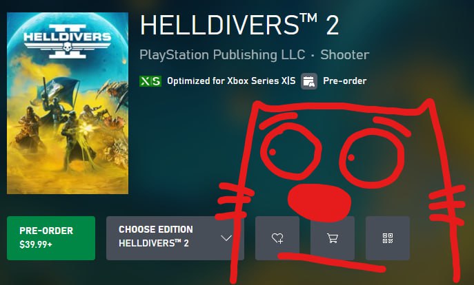 О! Добрый вечер. Helldivers 2 выйдут на Xbox Series 26 августа. Издает игру Sony. В новостях сейчас проскальзывает информация в духе - вот... Sony сливает собственные игры на консоль конкурентов. Но напомню, что Arrowhead Game - независимая компания. А информация о том, что Sony их покупает, которая всплывала в прошлом году, оказалась фейком. Так что Sony тут просто издатель, у которого с Arrowhead есть договоренности на временную эксклюзивность.  Ну и в целом - хорошо, больше людей смогут поиграть в проект.