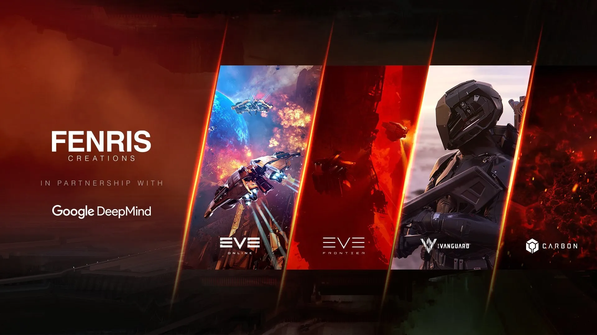 CCP Games EVE Online стала Fenris Creations после отделения от Pearl Abyss Одновременно с ребрендингом студия объявила о партнёрстве с Google DeepMind Партнёрство подразумевает исследования ИИ систем внутри EVE Online Однако все эксперименты будут проводиться на отдельной версии игры на локальных серверах Параллельно у студии в работе сразу несколько проектов EVE Vanguard экстракшен шутер EVE Frontier выживач в космосе