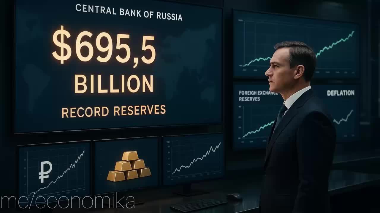 Международные резервы России достигли рекорда в $695,5 млрд