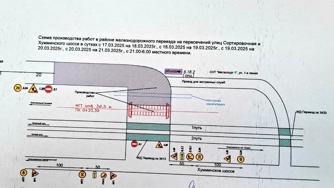 Жд-переезд на Сортировке будут перекрывать 4 ночи подряд  Из-за строительных работ будет временно перекрыт железнодорожный переезд на Сортировке. Работы будут вестись в ночь с понедельника, 17 марта, на вторник, 18 марта. Затем перекрывать его будут в ночь с 18 на 19 марта, с 19 на 20 марта, и с 20 на 21 марта. В дневное время будет восстанавливаться дорожное покрытие для проезда автотранспорта.  В часы проведения строительных работ проезд экстренных служб будет организован через переезд в районе СНТ «Металлург-1».
