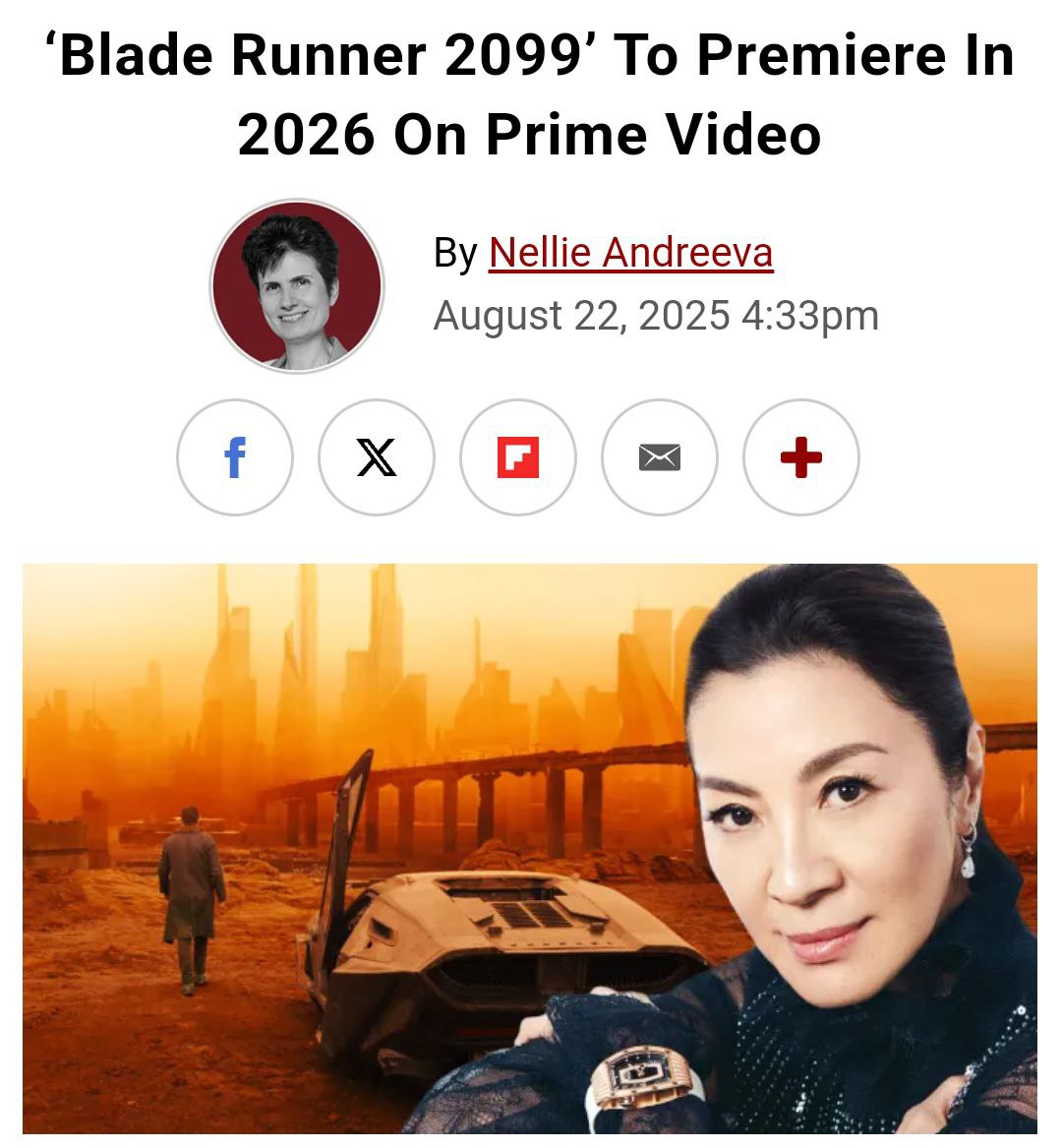 Бегущий по лезвию 2049 с Райаном Гослингом получит продолжение Amazon готовят сериал Бегущий по лезвию 2099 Из минусов в шоу не будет Райана Гослинга Зато обещают атмосферу оригинала захватывающий сюжет и Мишель Йео в главной роли Всё везде и сразу Премьера сериала в 2026 году