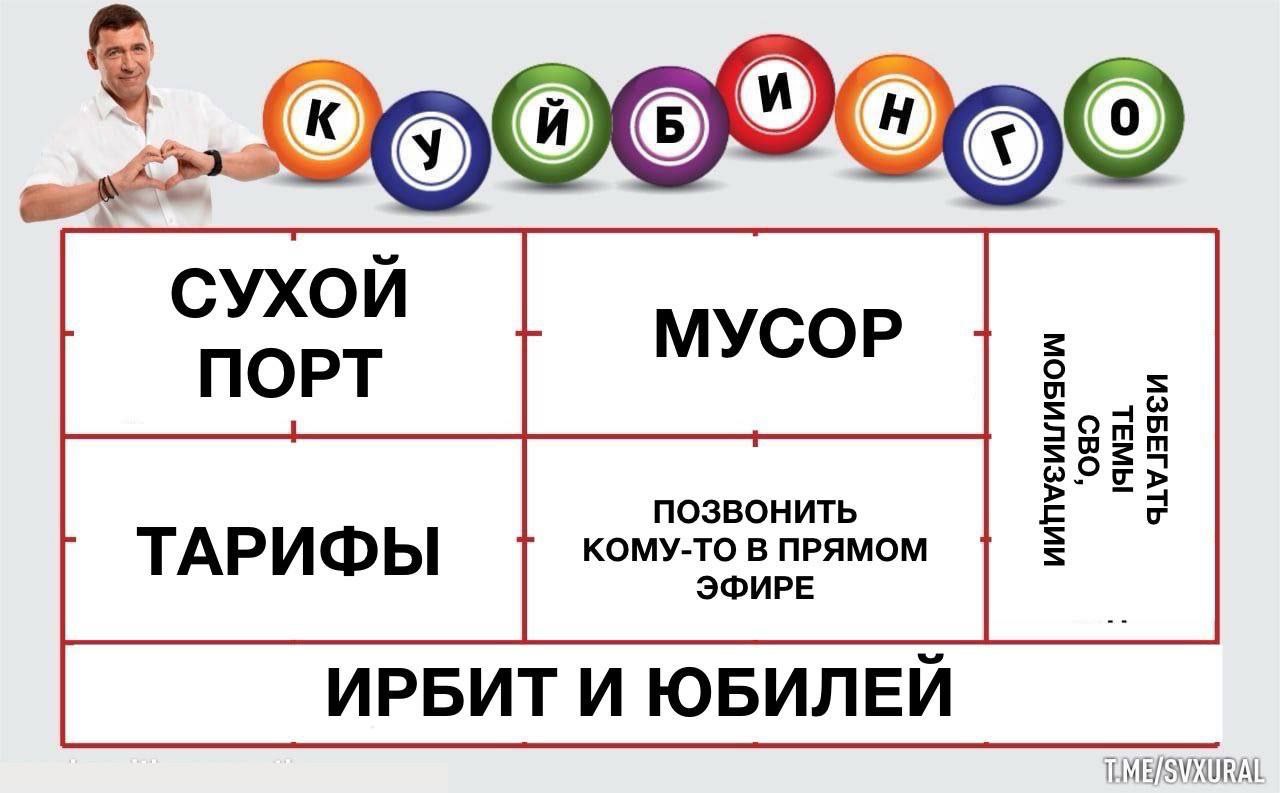 Губернатор Свердловской области Евгений Куйвашев через час проведёт прямую линию. Планируется, что глава региона более часа будет отвечать на вопросы жителей, возможно даже неудобные.  Recпублика подготовила традиционное куйбинго.  Recпублика