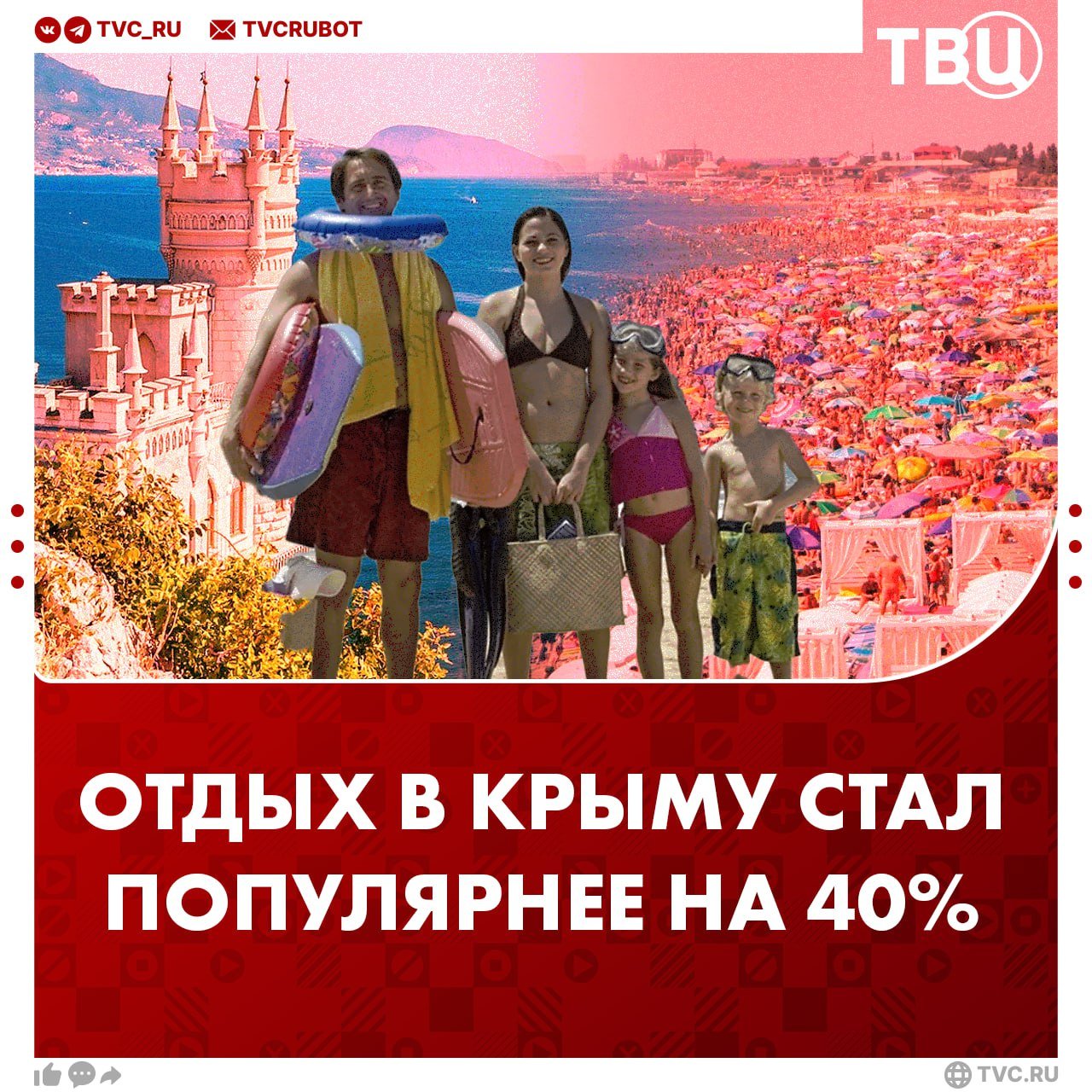 Спрос на отдых в Крыму вырос на 40%  Половина гостиниц Крыма на лето уже забронированы. Туристы активно планируют поездки на сентябрь и даже декабрь, уровень ранних бронирований для летнего и осеннего сезонов в 2025 году возрос.  Средняя продолжительность поездок составляет от 7 до 10 дней, особенно популярны санатории южного берега Крыма. Однако цены на отдых начинают расти, особенно в Ялте и Судаке. Бронирование на майские праздники превышает 40%.