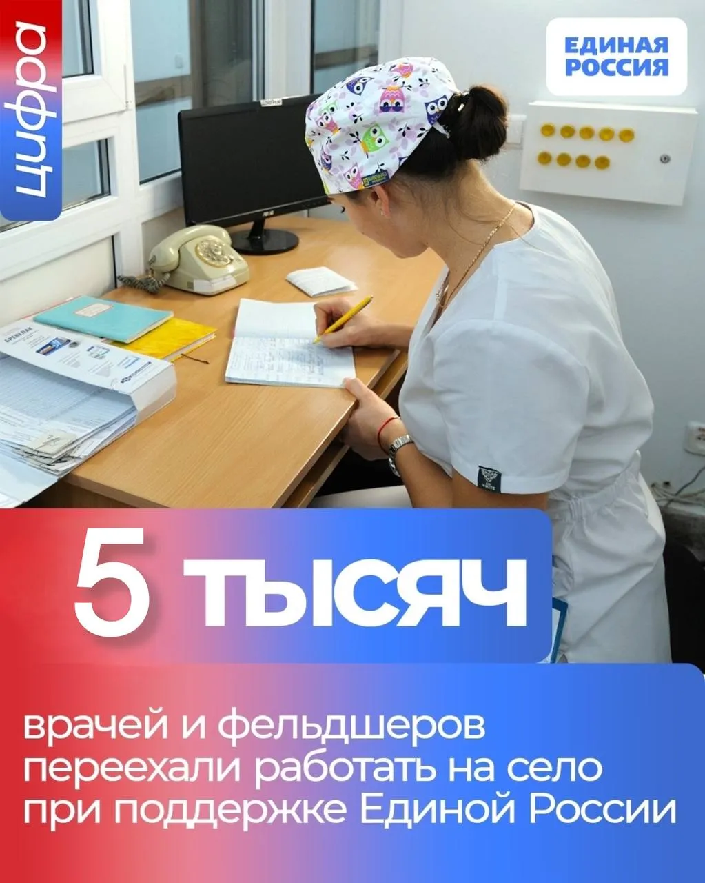 При поддержке Единой России 80 тысяч врачей и фельдшеров переехали работать на село из них 5 тысяч кубанских специалистов Программы Земский доктор и Земский фельдшер действуют по инициативе партии и помогают решать вопросы дефицита медицинских работников в отдаленных районах Медицинские работники получают подъемные выплаты врачи до 1 5 млн рублей специалисты среднего медицинского персонала до 750 тысяч рублей На реализацию программы до 2030 года направят еще 30 миллиардов рублей В 2026 году Единая Россия и государство в целом делают акцент на комплексном закреплении кадров