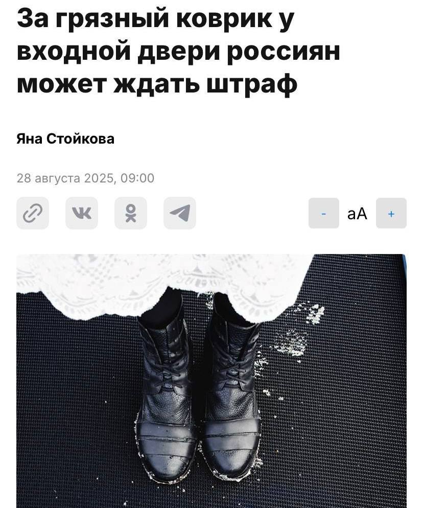 Штраф до 2000 рублей можно получить за грязный коврик у двери Юристы напоминают если у входа лежит вонючая тряпка с признаками гниения это уже не коврик а повод для административки По санитарным нормам такой мусор потенциальная угроза заражения особенно в многоквартирных домах
