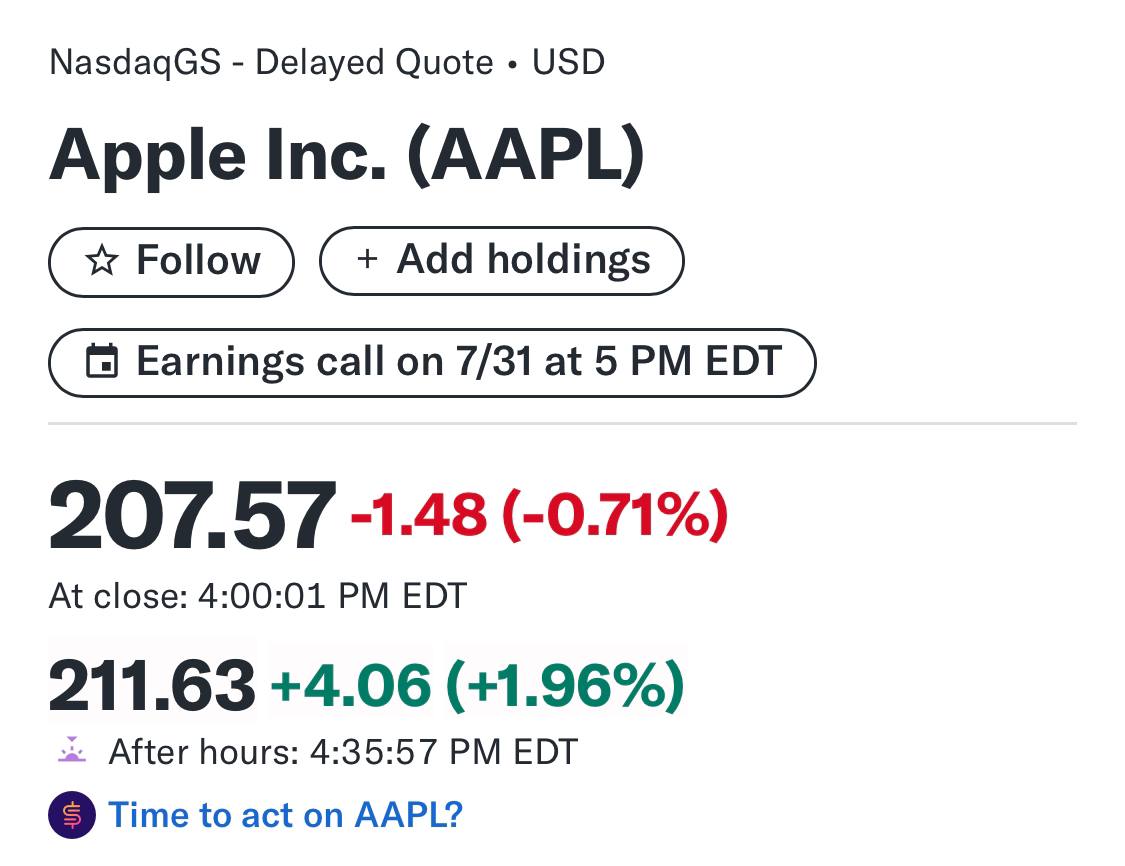 Apple Q3 EPS $1.57, консенсус $1.43  Выручка Apple от iPhone достигла $44 млрд, ожидания $39.8 млрд  Продажи Apple в Китае достигли $15.3 млрд, ожидания $15.1 млрд  Выручка Apple от iPhone $44 млрд, ожидания $39,8 млрд  #aapl