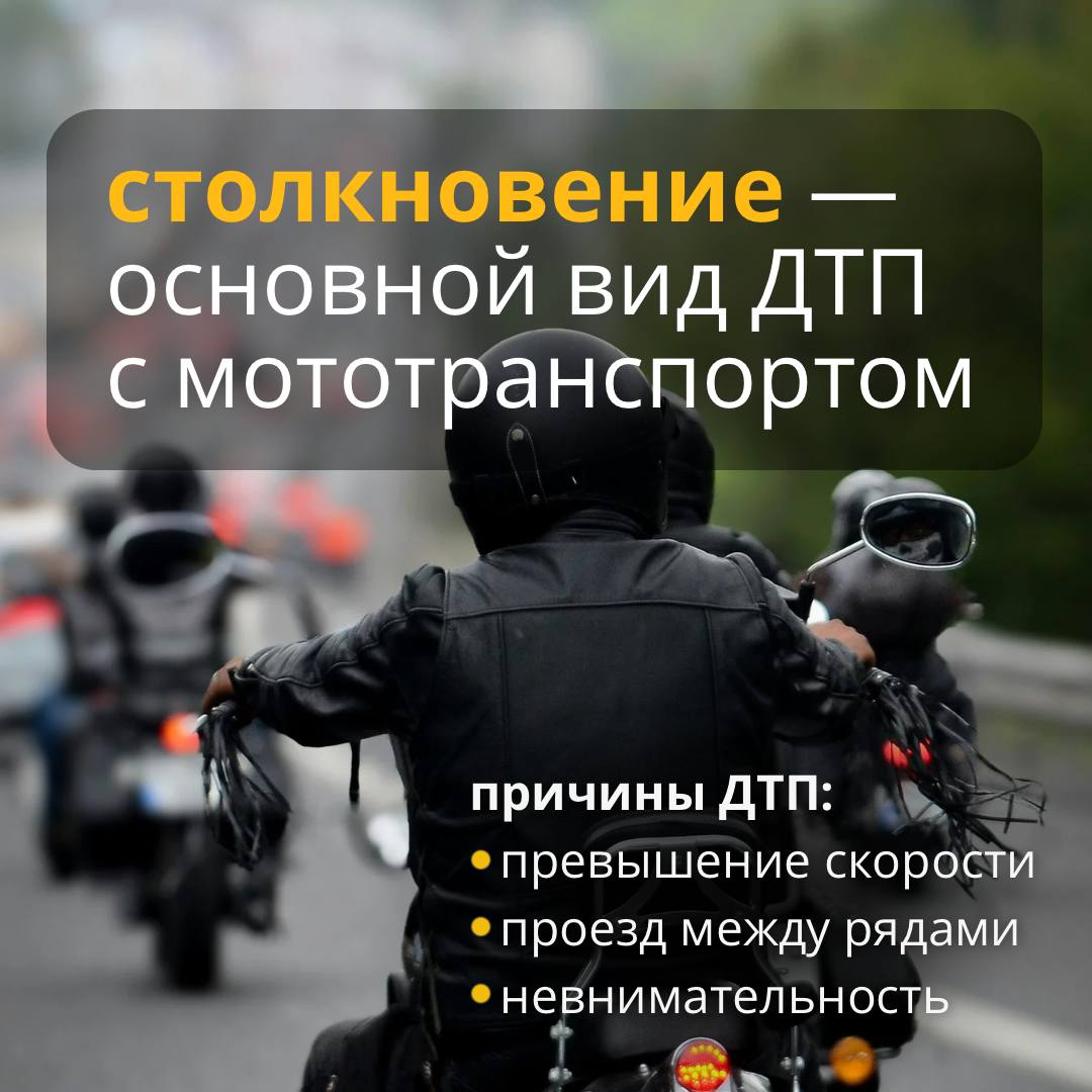 С 23 по 26 мая ДТП с мототранспортом составили 40% от всех произошедших аварий в Подмосковье. Чаще всего это были столкновения: встречные, попутные и боковые. А среди водителей мотоциклов были и несовершеннолетние. Будьте внимательнее и не рискуйте! Соблюдайте скоростной режим и дистанцию. не забывайте про экипировку, не ездите между рядами — будьте предсказуемы в манёврах смотрите в зеркала, оценивайте дорожную ситуацию перед перестроениями и поворотами Родители, обратите внимание на досуг ваших детей — не допускайте их к управлению мотоциклом. Минтранс Подмосковья