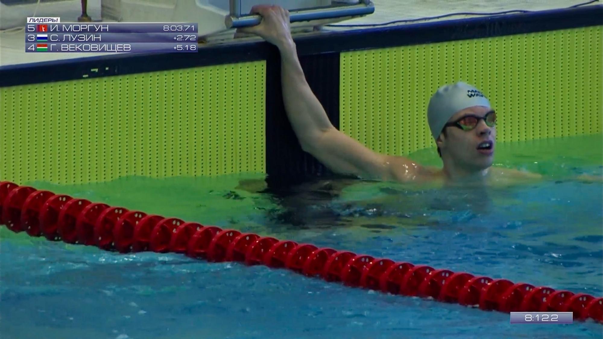 Волгоградский пловец Иван Моргун завоевал две медали на втором этапе Кубка России в Обнинске В стартовый день турнира Моргун выступил на дистанции 800 м вольным стилем и в борьбе с 60 сильнейшими спортсменами одержал победу с результатом 8 мин 03 71 сек Серебряным призёром стал Савелий Лузин из Свердловской области 8 06 44 Замкнул тройку призёров Григорий Вековищев из Калужской области 8 08 80 На второй день соревнований на дистанции 400 м вольным стилем Иван Моргун занял II место 3 55 61 На I месте Роман Акимов из Московской области 3 55 57 на III м москвич Иван Щукин 3 57 03 Ранее в первом этапе на этой же дистанции волгоградец завоевал золото с результатом 3 54 96 Подписывайтесь на тот самый легендарный РИАЦ