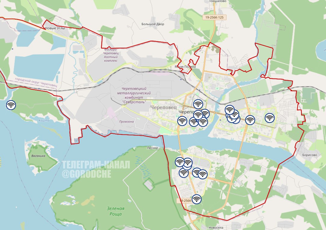 Карту бесплатных Wi Fi точек доступа к Интернету опубликовали на геопортале Вологодской области Информация особенно актуальна в связи с периодическими отключениями мобильного интернета когда работает только проводной И раздается через роутер На данный момент обозначено 260 точек раскиданных по всему региону В Череповце мы насчитали 23 почти все они расположены в кафе или торговых центрах т е установлены по инициативе частного бизнеса Городских пока нет В Вологде Free Wi Fi Zone значительно больше Карту будут обновлять и дорабатывать Кстати в разделе Связь и информация также можно посмотреть зоны покрытия операторов связи Лучше всех согласно данным в области работает Билайн