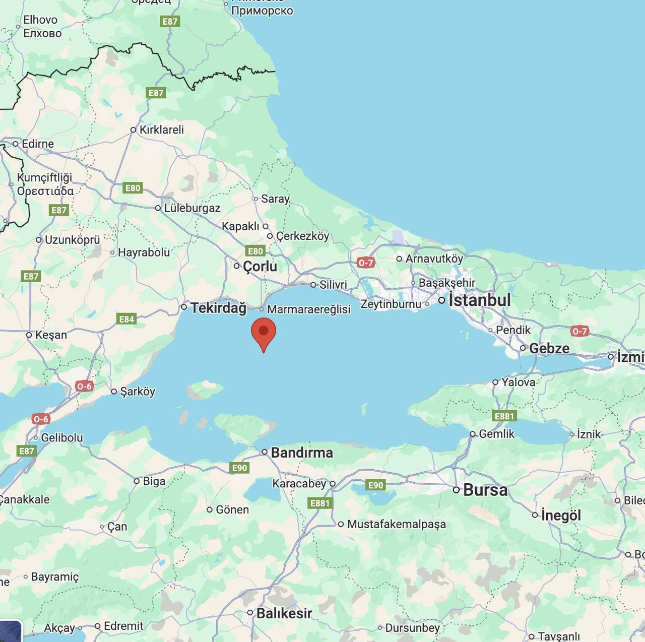 Рядом со Стамбулом в Мраморном море произошло второе землетрясение магнитудой 4 0 Кандилли