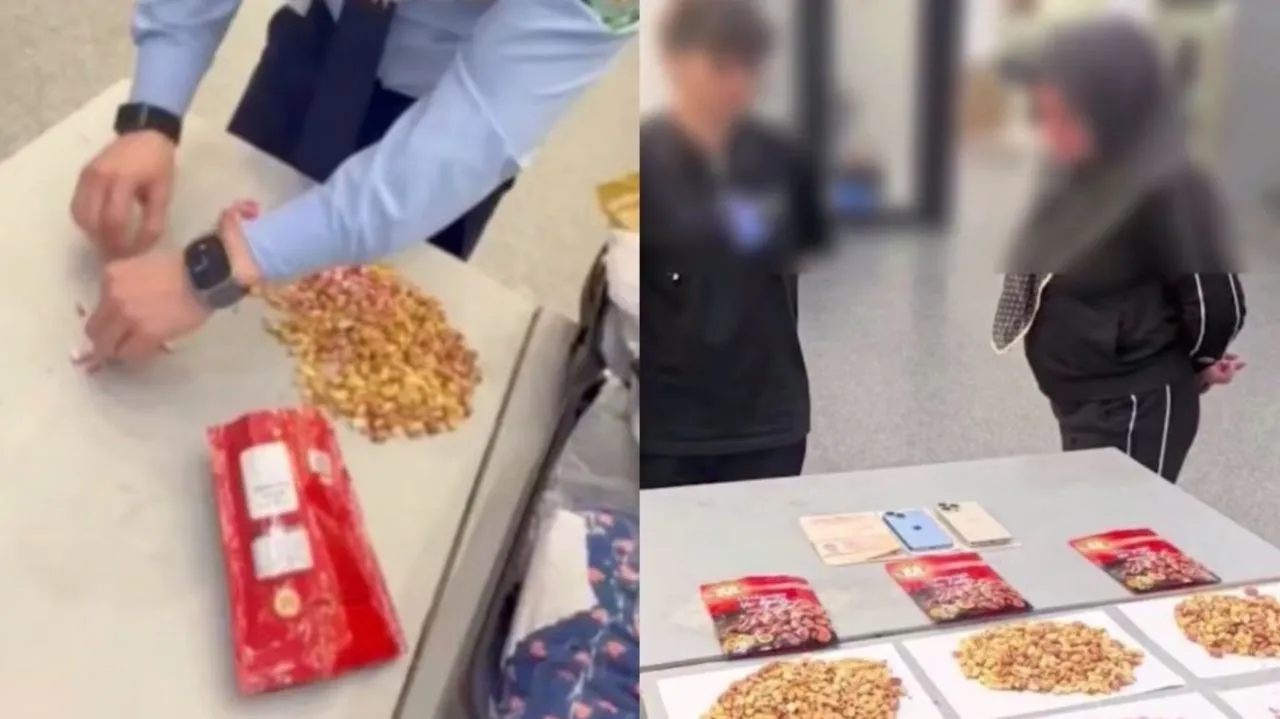 Женщина согласившаяся провезти чужую сумку попалась с наркотиками в Ташкенте видео При досмотре багажа были обнаружены таблетки MDMA которые спрятали в упаковках с арахисом Гражданка рассказала что согласилась провезти сумку за 35   repost uz prizvali ne soglashatsya na takoe Подписывайтесь на Repost
