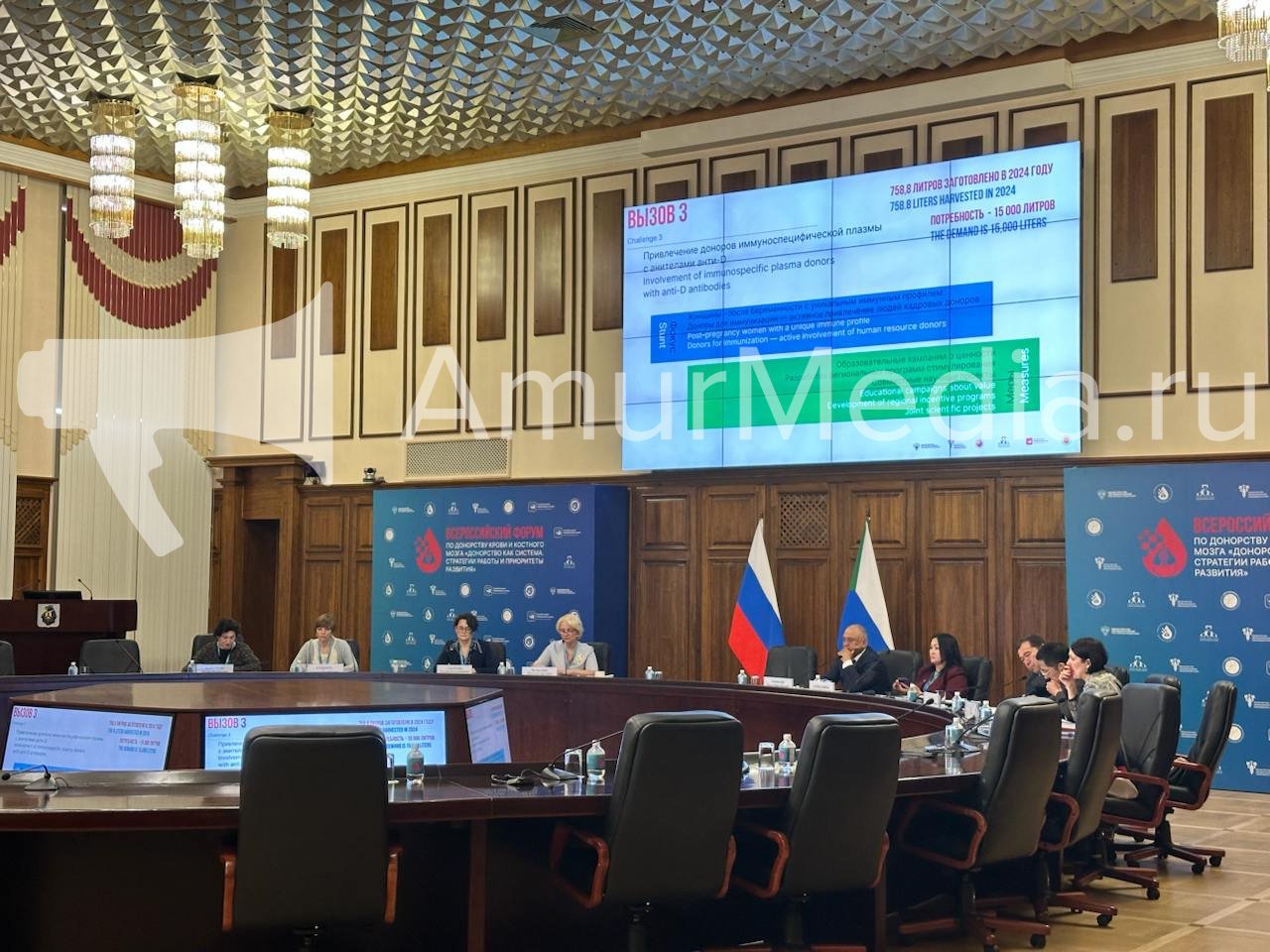  Новые подходы к вовлечению в донорство крови и костного мозга России и зарубежья Дискуссия под таким названием началась на форуме 16+ . "В РФ медучреждений, которые заготавливают кровь, 328. В 2024 году они заготовили 2700 литров крови. В этом году объемы увеличат на 6,7%. В РФ существует гибкая система, в рамках которой эффективно работает система донорства крови и ее использования в научных целях", - сообщила одна из модераторов дискуссии, к. фарм. н. Наталья Маркарян, зам директора Департамента организации экстренной медпомощи и управления рисками здоровья Минздрава РФ. Обеспечение донорской кровью в нашей стране, подчеркнула спикер, составляет 100%. Сейчас взят курс на получение крови за счет безвозмездной донации - количество платных доноров в России составляет 1% от общего числа. #ФорумДонорство AmurMedia Прислать новость