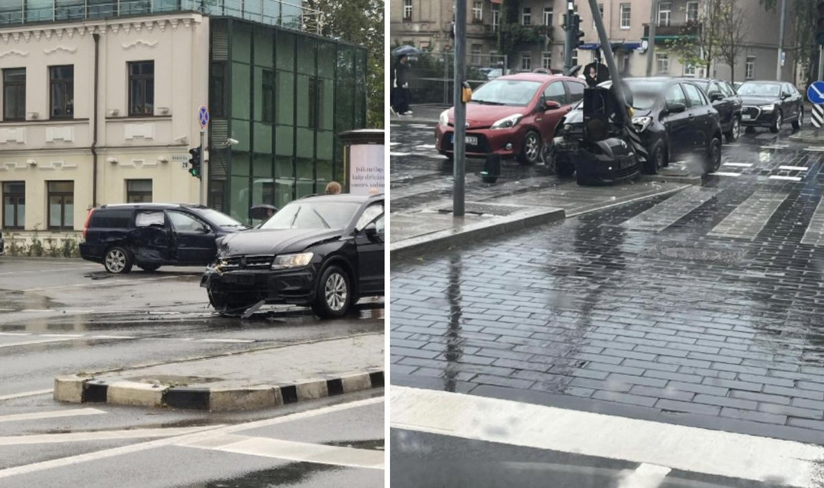 В Вильнюсе произошло два ДТП, формируются заторы   В Вильнюсе в четверг практически одновременно произошло два ДТП.   Одно ДТП зафиксировано на перекрестке проспекта Гедиминаса и ул. В.Кудирки. Там около 15 ч. автомобиль Toyota врезался в столб.    Другое ДТП в 14:50 ч. произошло на перекрестке ул. Панерю и Швитригайлос. Там столкнулись автомобили Volkswagen и Volvo.   По данным приложения Waze, в обоих точках формируются заторы.  www.delfi.lt/a/120131658