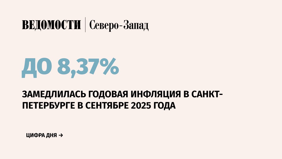 Годовая инфляция в Санкт Петербурге в сентябре замедлилась до 8 37 после 8 85 месяцем ранее В сентябре цены в городе выросли на 0 39 по сравнению с августом сообщила пресс служба Северо Западного главного управления Банка России   Согласно данным банка за год заметнее всего повысились цены на услуги 11 84 Цены на непродовольственные и продовольственные товары за год выросли на 4 98 и 8 79 соответственно  В Петербурге за год выросли цены на зарубежный туризм Это объясняется ослаблением рубля в сентябре которое быстро отражается в стоимости туристических путевок Также подорожали услуги образования что традиционно происходит в начале учебного года  Среди непродовольственных товаров в Северной столице заметнее всего подорожали меховые изделия подорожали инструменты и оборудование парфюмерия и косметика а также медицинские товары Кроме того за год подорожало моторное топливо  В продовольственном сегменте зафиксировано снижение цен на овощи борщевого набора морковь капуста картофель лук и свекла а также яблоки Сыры молочная и масложировая продукция также подешевели но на фоне издержек производителей на транспортировку упаковку и зарплаты сотрудников цены на эти продукты росли на протяжении нескольких месяцев Подпишитесь на Ведомости Северо Запад