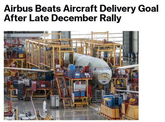 Airbus перевыполнил план по поставкам самолётов после ралли в конце декабря В прошлом году Airbus SE передал заказчикам 793 самолета незначительно превысив пересмотренный план поскольку европейский производитель самолетов в последние недели оправился от серии сбоев связанных с его бестселлером A320 jkinvest news jkinvest