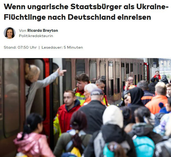 Некоторые граждане Венгрии въезжают в Германию оформляясь как беженцы из Украины Сотни людей с двойным гражданством украинским и венгерским подают заявления о защите пользуясь привилегиями предназначенными для украинских беженцев хотя из правового статуса они не соответствуют Немецкие органы начали проверку таких случаев осенью 2023 го МВД запросило у земель данные обо всех заявителях имеющих украинское гражданство и возможно также венгерское