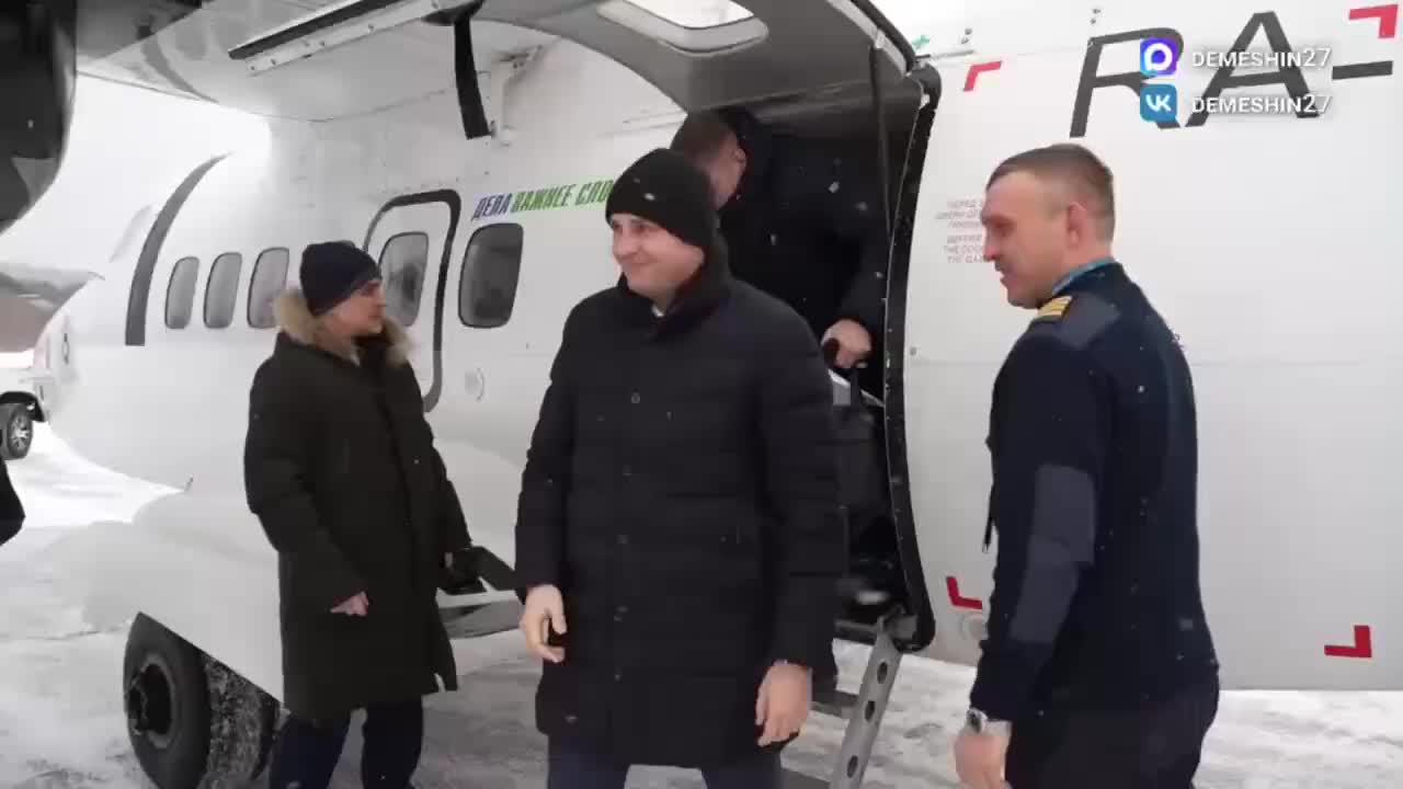 Дмитрий Демешин запускает третий рейс Хабаровск-Богородское после визита в Ульчский район