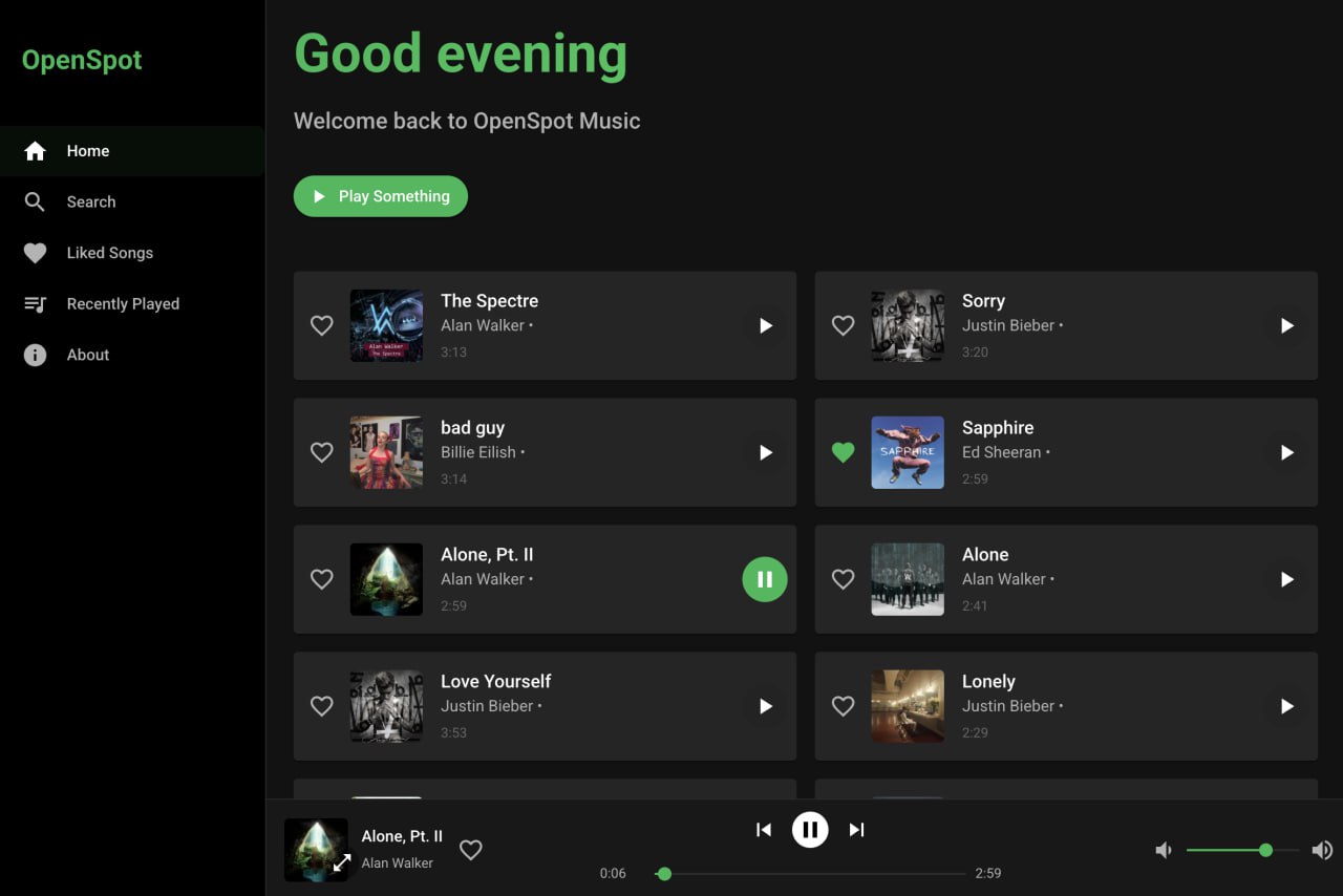 За Spotify можно больше не платить найден бесплатный музыкальный сервис OpenSpot в котором есть все треки из популярных стримингов Через него можно слушать музыку в высоком качестве даже в фоновом режиме выгружать треки для офлайн прослушивания и создавать плейлисты без регистрации и рекламы Забираем здесь