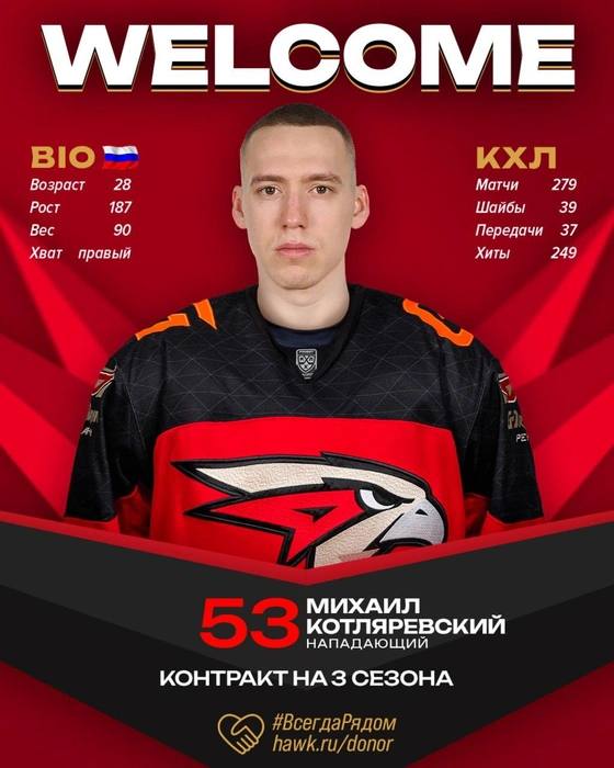 Читинец вошел в омский хоккейный клуб «Авангард». Хоккеист Михаил Котляревский родился и вырос в Чите. Теперь он будет играть за омский хоккейный клуб «Авангард», его выкупили у череповецкого клуба «Северсталь». Генеральный менеджер хоккейного клуба Алексей Сопин рассказал, что спортсмен впечатляет своей спортивной подготовкой: Михаил — габаритный праворукий нападающий, впечатляющий своей физической подготовкой. Несмотря на свою комплекцию, Котляревский демонстрирует высокую скорость и отличную маневренность на льду, также обладает мощным и точным броском. Плюс Михаил — командный игрок с бойцовским характером. Контракт с Михаилом Котляревским заключили на три года. В последнем сезоне он играл за «Северсталь» и «Трактор». На сайте клуба «Трактор» указано, что хоккеем Котляревский начал заниматься в Чите, а дебютировал на молодежном уровне в ангарском клубе «Ермак». Всего у него на счету 279 матчей, он забил 39 шайб. Номер в «Авангарде» у него будет 53. — крутой По данным тг-канала «Авангард» Подписаться