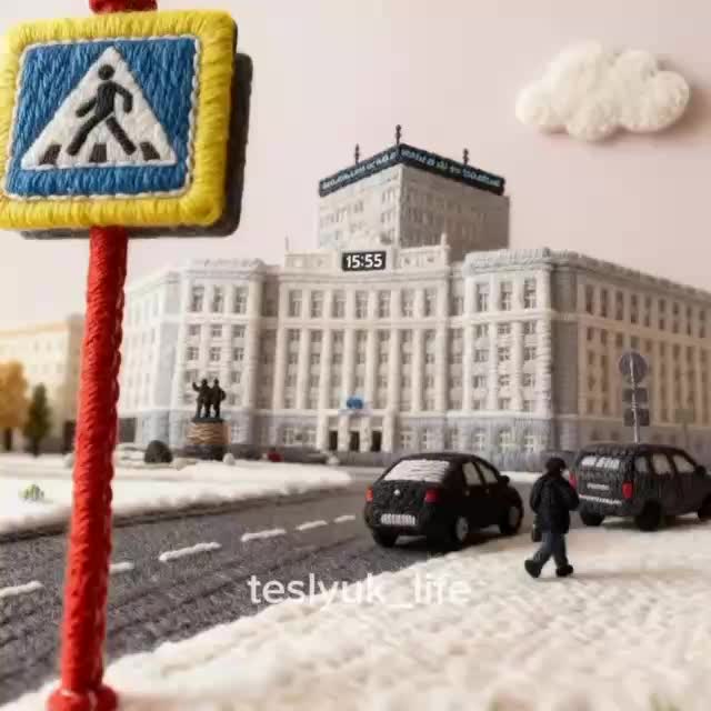 Фотографы Людмила Чурвствина и Наталья Мишенева создают вязаные видео о своих городах с помощью нейросетей