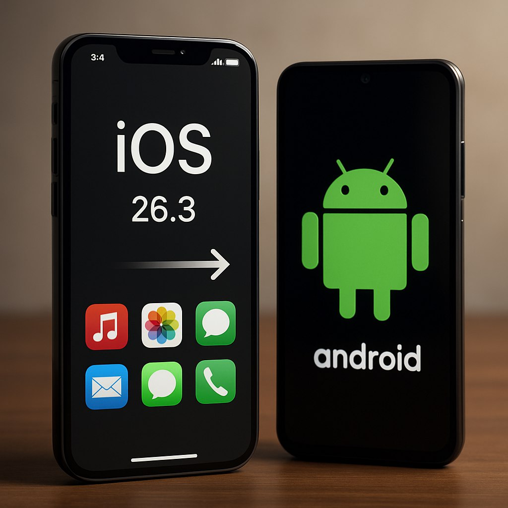 Apple выпустила обновление iOS 26 3 которое упрощает процесс переключения с iPhone на Android Теперь пользователи могут перенести данные такие как приложения фотографии сообщения и даже номер телефона просто разместив оба устройства рядом Ранее для этого требовалось загружать специальные приложения от Apple и Google или вручную копировать данные Также в обновлении появилась функция пересылки уведомлений для сторонних носимых устройств что позволяет пользователям видеть полное содержание уведомлений PRO AI OFFICIAL