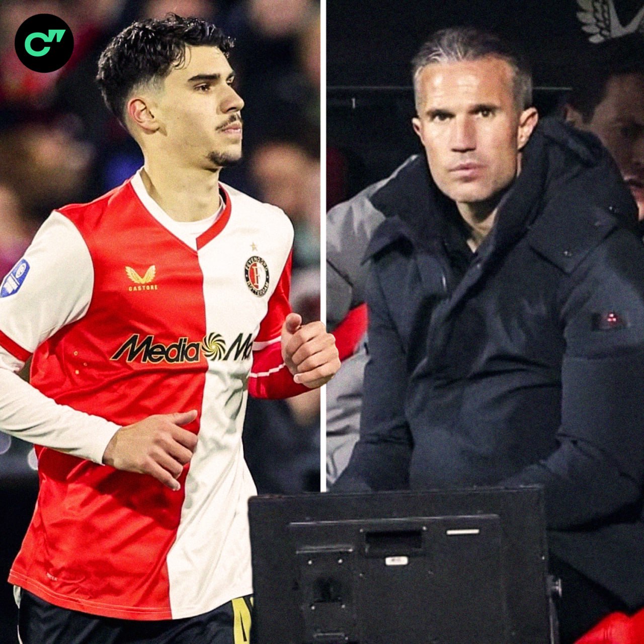 Робин ван Перси выпустил своего сына Шакила в игре со Спартой 19 летний форвард оформил дубль за 2 минуты забив свои первые голы за первую команду   гордость отца   Смотрите статистику матча в приложении ГОЛ