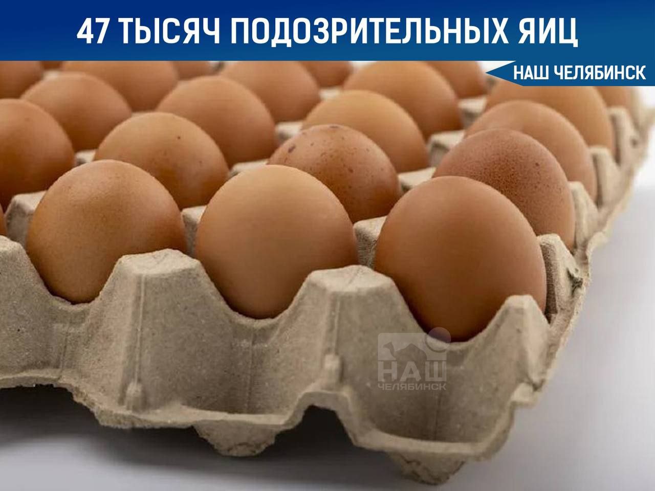 В Челябинской области нашли почти 47 тысяч подозрительных яиц Их пытались вывезти в Казахстан по поддельным документам В них был неверный буквенно цифровой код QR код не считывался а бланк использовался ранее для перевозки мясных полуфабрикатов На коробках с яйцами отсутствовали этикетки По факту возбуждено уголовное дело об обороте поддельных документов Кстати Челябинск