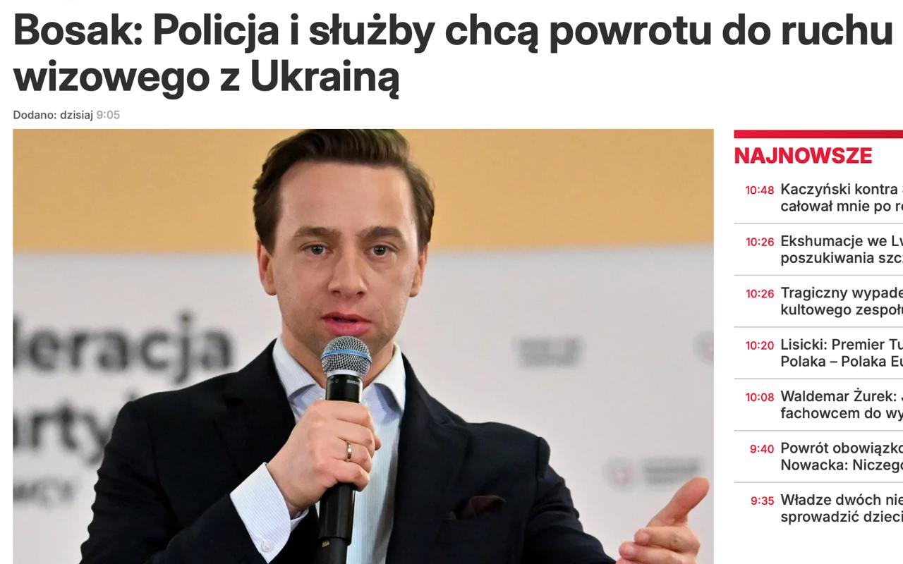 В Польше обсуждают возврат виз для украинцев   Вице-спикер Сейма Польши Кшиштоф Босак заявил, что сотрудники полиции и спецслужб страны выступают за отмену безвизового режима с рядом государств, включая Украину.    СМИ и политики, по словам Босака, пока обходят тему «как чуму», но силовики жалуются, что у них нет инструментов для контроля и наблюдения за происходящим.  Фоном прозвучал и свежий случай – украинец пробрался в скважину в польском Сопоте. В Польше эту историю восприняли как очередной звоночек: а все ли мы делаем правильно, когда открываем двери беженцам?    Официальных инициатив по отмене безвиза пока нет, но тема набирает политический вес – тем более, что власти уже наводят порядок среди беженцев и депортируют тех, кто нарушает закон, прямо на передовую.  Осташко! Важное   подпишись   #важное
