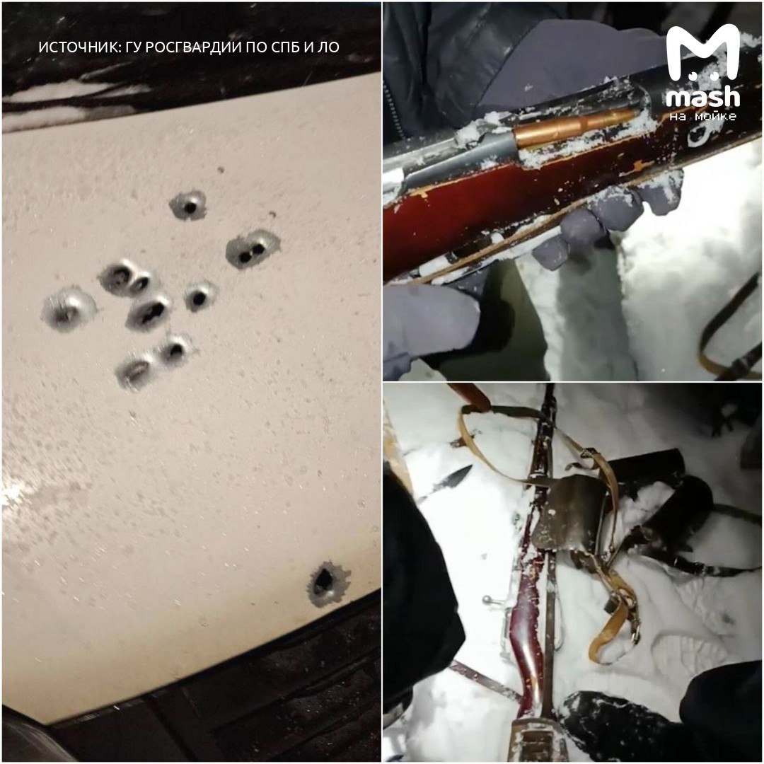 Огонь из ружья по машине скорой открыл пьяный житель деревни Коваши Ломоносовского района мужик сам вызвал бригаду а затем начал пальбу Медикам удалось быстро покинуть машину и они остались целы После атаки синий стрелок убежал в лесной массив прихватив с собой два охотничьих ружья Для его задержания на место прибыл СОБР момент на видео Нападение на медиков уже стало уголовным делом а помимо этого товарища выпивалу ждут проблемы с его лицензиями на оружие Mash на Мойке новости СПб