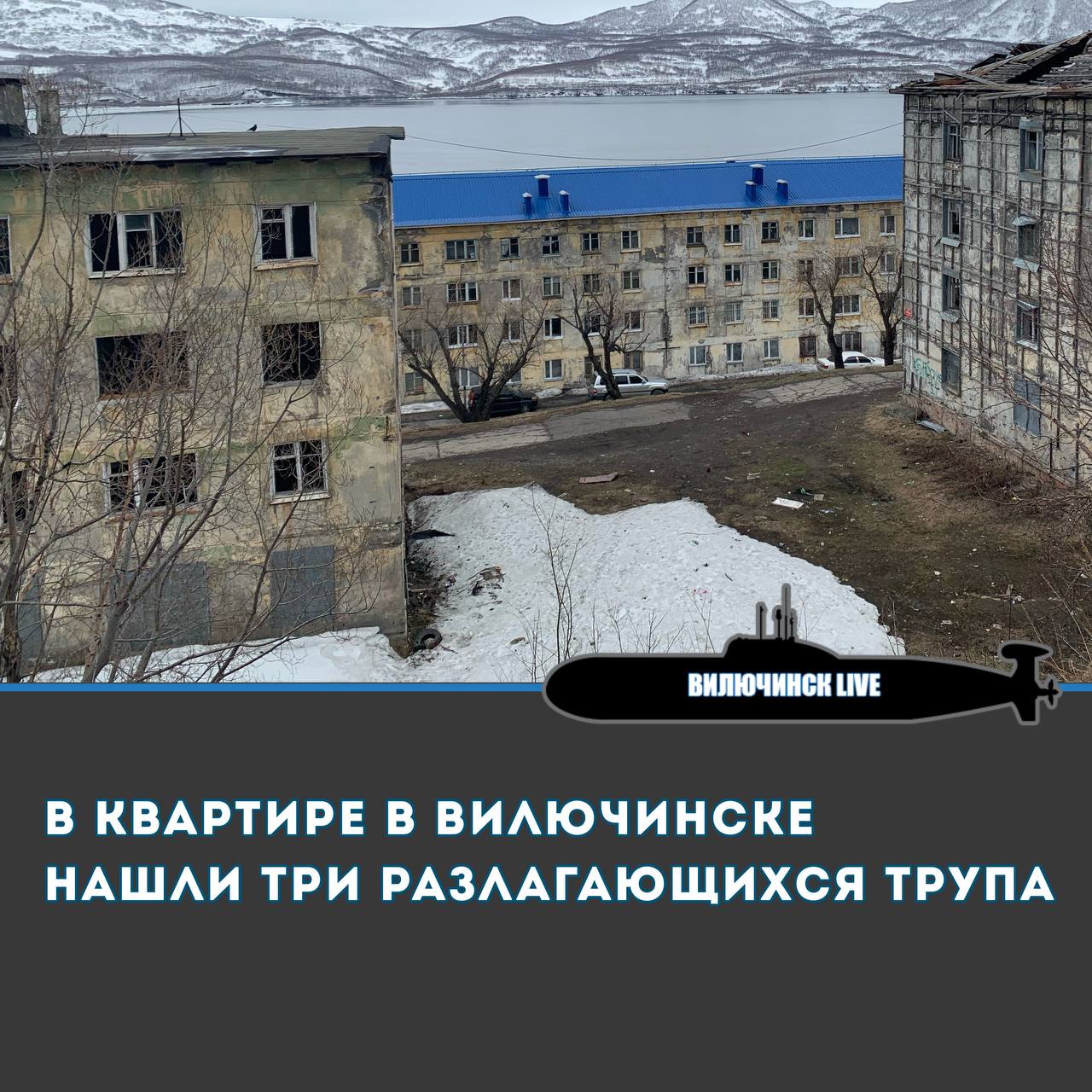 В квартире в Вилючинске нашли три разлагающихся трупа   Страшную находку в квартире одного из многоквартирных домов Вилючинска обнаружили полицейские. Жильцы вызвали наряд, жалуясь на неприятный запах в подъезде. Его источником, как потом выяснилось, были погибшие жильцы и их гость.  Утром 18 декабря в жилом районе Рыбачий в доме по улице 50 лет ВЛКСМ полицейские вскрыли квартиру и обнаружили три трупа без внешних признаков насильственной смерти с гнилостными изменениями: 52-летнего мужчины и 46-летней женщины, проживающих в квартире первого подъезда, и 58-летнего мужчины – жителя соседнего дома. Следствие предполагает, что все трое злоупотребляли алкоголем.  На месте происшествия обнаружены два баллончика дихлофоса, банка с неким веществом жёлтого цвета и большая бутылка с жидкостью бурого цвета. Всё это, как полагают оперативники, могло быть причиной гибели людей. Что они употребили накануне смерти, предстоит выяснить экспертам.  Источник: Камчатское время