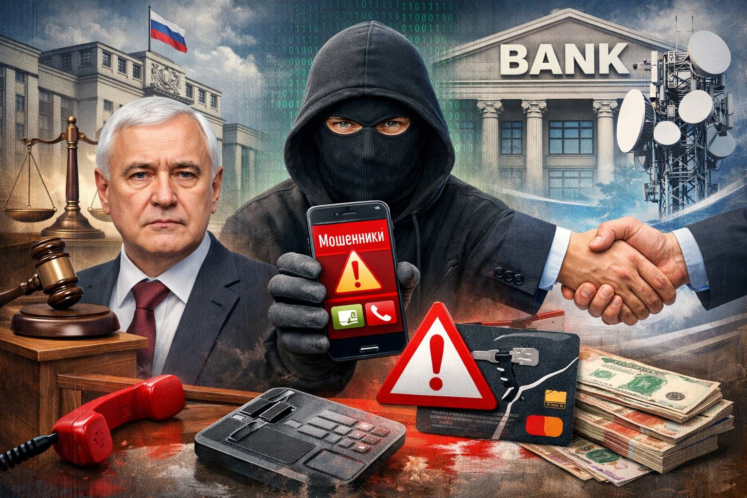 Госдума планирует установить ответственность банков и операторов связи за нарушение правил борьбы с мошенниками рассказал России 24 глава комитета Госдумы по финансовым рынкам Анатолий Аксаков Сейчас подготовлен законопроект который будет определять в том числе ответственность телекоммуникационных компаний и кредитных организаций в случае если они не соблюли нормы связанные с действиями мошенников Кроме того проект предполагает серьезное взаимодействие телекоммуникационных компаний и кредитных организаций чтобы минимизировать потери россиян и бизнеса от действий преступных элементов на финансовом рынке отметил депутат