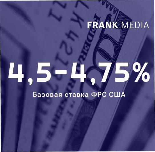 ФРС США снизила ставку на 25 базисных пунктов, до 4,5-4,75%    Читайте подробнее на сайте