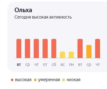 Высокая активность пыльцы сохранится в Екатеринбурге на несколько дней По прогнозам Яндекс Погоды как минимум до воскресенья в городе будет наблюдаться высокая активность ольхи Аллергики держитесь   Подпишись на КП Екатеринбург Мы в Max