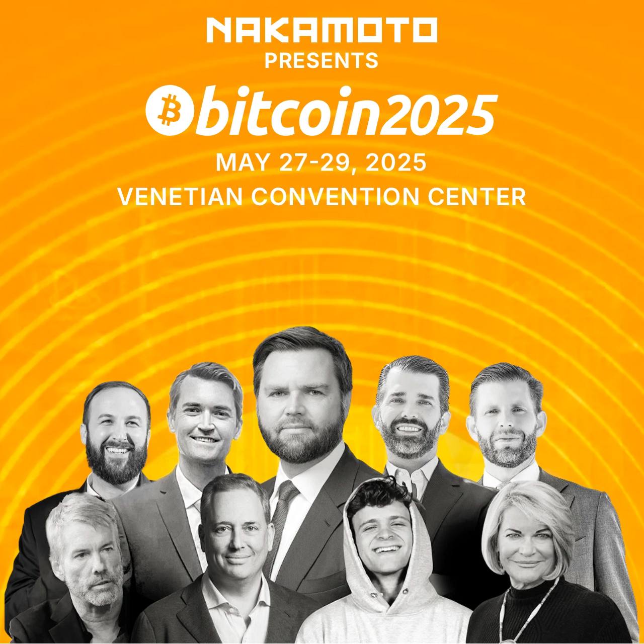 Стало известно, кто выступит на Bitcoin 2025 в Лас-Вегасе Конференция пройдёт с 27 по 29 мая 2025 года в The Venetian Resort. Ожидается, что Bitcoin 2025 станет одним из крупнейших событий криптоиндустрии в этом году. Среди участников — влиятельные политики, инвесторы и лидеры крипторынка. Список ключевых спикеров: Майкл Сэйлор MicroStrategy Синтия Луммис Сенатор США, Вайоминг Росс Ульбрихт основатель Silk Road, участие дистанционно Джей Ди Вэнс Сенатор США Дональд Трамп-младший Эрик Трамп Дэвид Сакс советник Белого дома по AI и криптоактивам Влад Тенев Robinhood Джек Маллерс Strike Паоло Ардоино Tether Адам Бэк Blockstream Crypto Azam