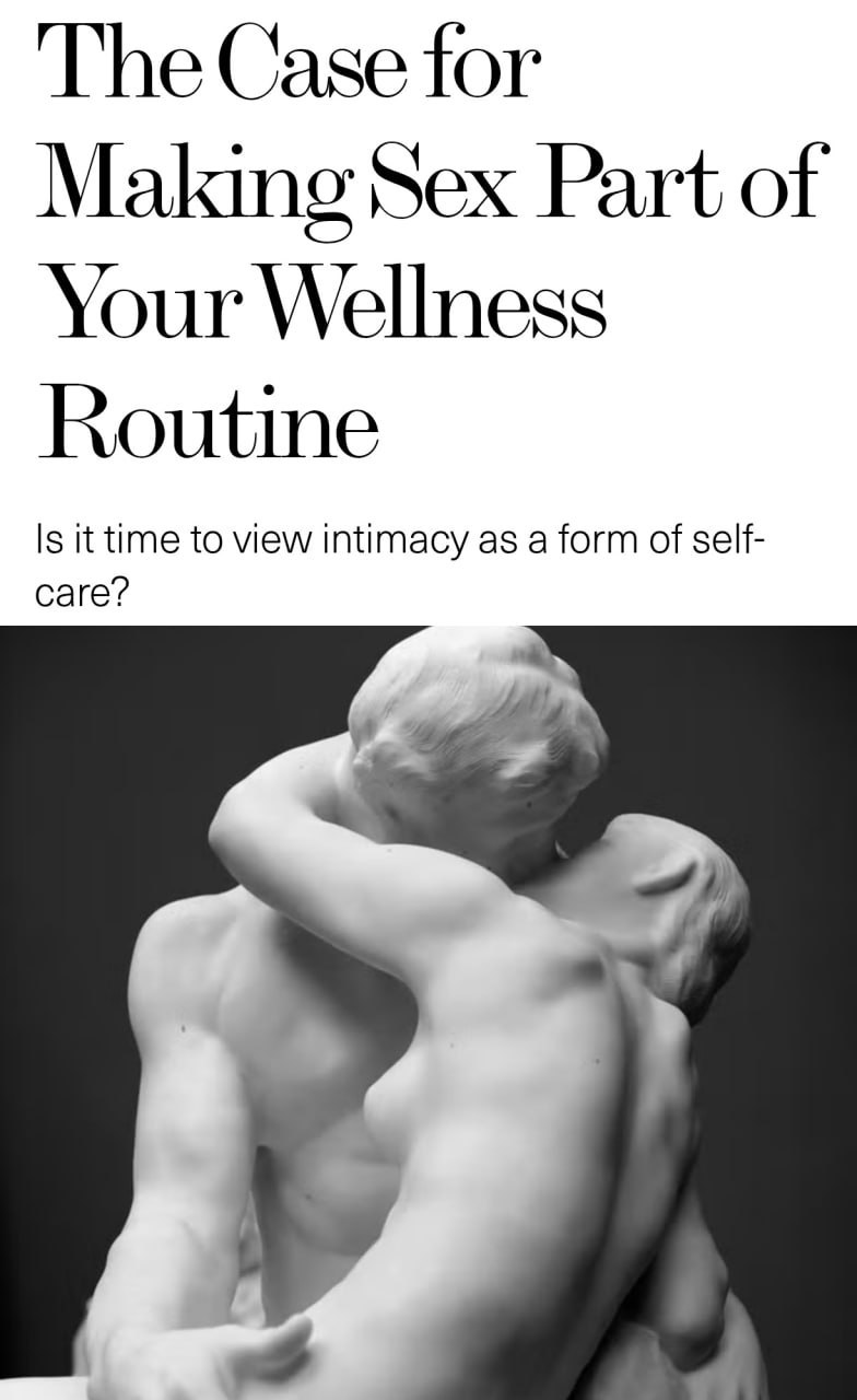 Учёные назвали секс лучшей wellness практикой для здоровья Эксперты утверждают что его стоит воспринимать наравне с йогой и спортом эффект для организма не менее мощный 1 Регулярная близость укрепляет сердце и снижает риск депрессии 2 Самоудовлетворение это тоже форма заботы о себе 3 Оргазм снимает стресс и головную боль улучшает сон и повышает иммунитет При этом исследователи фиксируют спад интереса к СЕКСУ нынешний год стал самым худшим за последние 34 года media