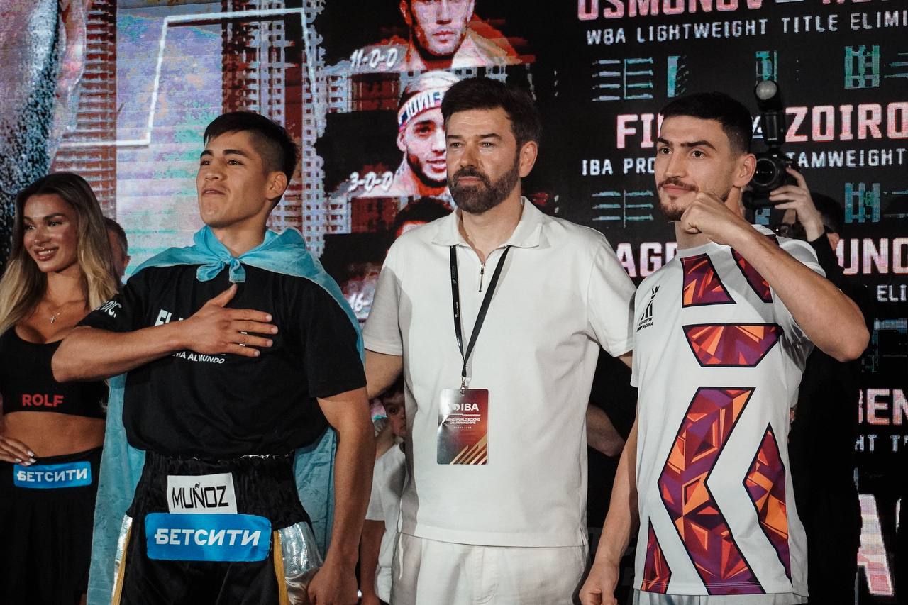 Харитон Агрба прошел процедуру взвешивания перед реваншем с Рубеном Муньозом Российский боксёр Харитон Агрба 16 1 0 и аргентинец Рубен Муньоз 18 2 0 в пятницу 12 декабря в Дубае на турнире IBA PRO 13 проведут поединок Оба боксера в весе В прямом эфире турнир 12 декабря будет показан на телеканале Матч ТВ Пожелаем Харитону удачи в завтрашнем бою