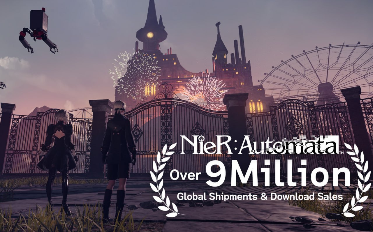 Продажи NieR: Automata достигли девяти миллионов копий, о чем разработчики сообщили в соцсетях игры.  Несмотря на то, что экшен вышел в 2017 году, он до сих пор продолжает привлекать аудиторию. В феврале 2024-го тираж NieR: Automata достиг восьми миллионов копий, и меньше чем через год продажи выросли еще на миллион экземпляров.  А вы знакомы с приключениями андроида 2B?    «Кинопоиск   Игры»