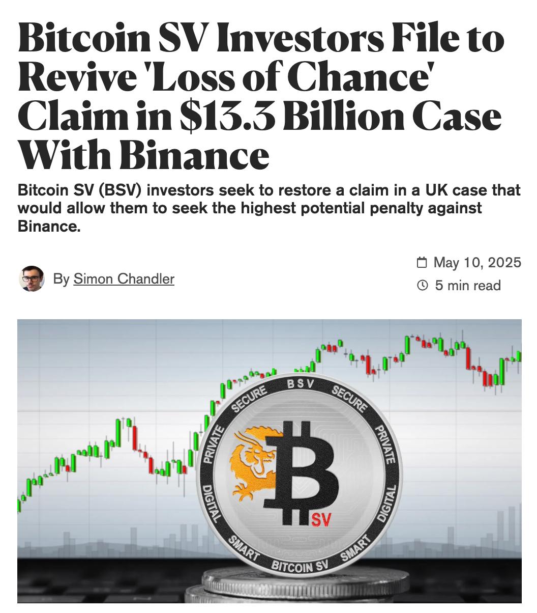 Инвесторы Bitcoin SV добиваются возобновления иска против Binance на сумму £10 млрд, утверждая, что делистинг токена в 2019 году стал причиной длительного снижения его стоимости. Ранее дело было отклонено британским антимонопольным трибуналом. Сама суть претензий вызывает споры: многие считают, что речь идёт всего лишь об одном из многочисленных форков BTC, чья судьба была вполне предсказуема. PRO Крипту & Инвест --------------------------------- YouFast VPN™ Купить крипту AML бот