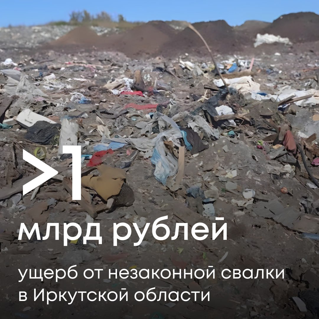 В городском округе Свирска Иркутской области выявлено серьёзное нарушение природоохранного законодательства — несанкционированное размещение твёрдых коммунальных и строительных отходов за границами полигона ТКО.   Факт зафиксирован в сентябре 2024 года в ходе выездного обследования, проведённого инспекторами Межрегионального управления Росприроднадзора по Иркутской области и Байкальской природной территории. Общая площадь загрязнения составила почти 15 тысяч квадратных метров.  Размер вреда, причинённого почвам, рассчитан — 1 млрд 143 млн 541 тыс  789 рублей.  Сумма предъявлена виновному лицу для добровольного возмещения. Если требование не будет исполнено в течение 30 дней, ведомство инициирует взыскание ущерба в судебном порядке.
