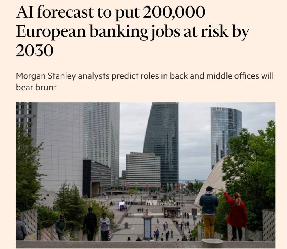 Европейские банки уволят более 200 тыс сотрудников из за ИИ К 2030 году 35 крупнейших европейских банков могут оптимизировать около 10 персонала Эксперты бьют тревогу ИИ фанатизм может лишить молодых сотрудников важного опыта что создаст риски для отрасли в будущем investingcorp