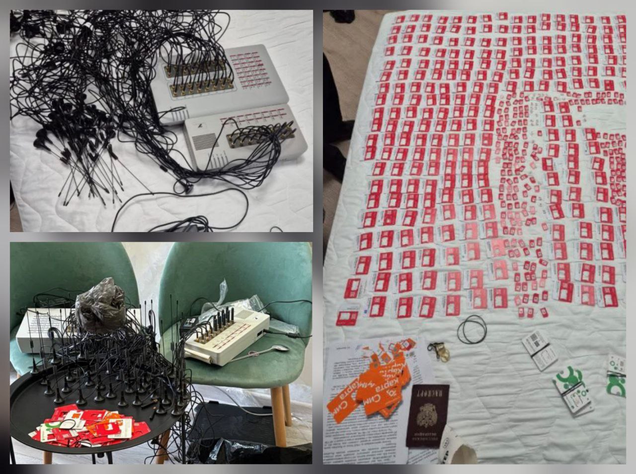 В Адыгее оперативники ФСБ и МВД пресекли деятельность абонентского терминала пропуска трафика используемый мошенниками для обмана граждан Устновлено что нелегальный узел связи наладили двое 19 летних жителей Томской области на съёмной квартире в Майкопе Они установили сим боксы позволяющие одновременно использовать большое количество сим карт При помощи этих устройств телефонные аферисты в том числе из за рубежа совершали массовые обзвоны жителей различных регионов России с целью хищения их денежных средств По предварительной информации при технической поддержке задержанных онлайн мошенникам удалось обмануть несколько доверчивых россиян похитив при этом более двух миллионов рублей В ходе обыска в жилище арендованном молодыми людьми оперативники обнаружили и изъяли два сим бокса несколько мобильных телефонов и около 800 сим карт Следственным управлением МВД по Республике Адыгея возбуждено уголовное дело по признакам преступления предусмотренного частью 3 статьи 274 3 УК России В настоящее время задержанным предъявлено обвинение в незаконном использовании абонентских терминалов пропуска трафика и избрана мера пресечения в виде заключения под стражу Правоохранители проводят комплекс мероприятий по установлению и задержанию их сообщников а также выявлению дополнительных эпизодов преступной деятельности злоумышленников mvd01ra