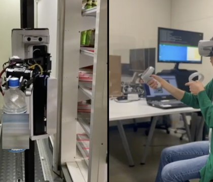 Японские магазины наняли роботов которыми удаленно управляют VR операторы на Филиппинах В Японии теперь на полках магазинов товары расставляют не люди а роботы И управляют ими операторы из Филиппин при помощи виртуальной реальности Об этом сообщает издание Rest of World В манильском офисном центре около 60 сотрудников компании Astro Robotics следят за роботами работающими в магазинах сетей FamilyMart и Lawson в Токио