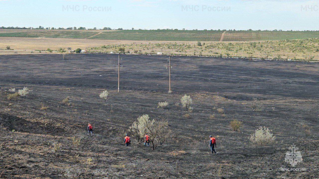 Пожар возле трассы Симферополь-Евпатория полностью потушен, сообщили в МЧС Крыма. Подчёркивается, что удалось предотвратить распространение огня на жилые дома.  Крым Оперативный