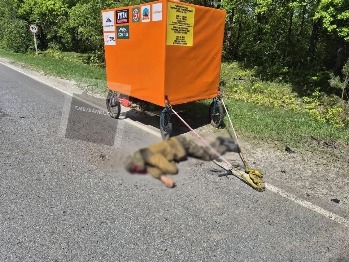 Путешественник Саша Конь погиб в Брянской области после удара украинского БПЛА Он шёл из Рязанской области в Бразилию с 300 килограммовой повозкой которую тянул на тросе banki oil