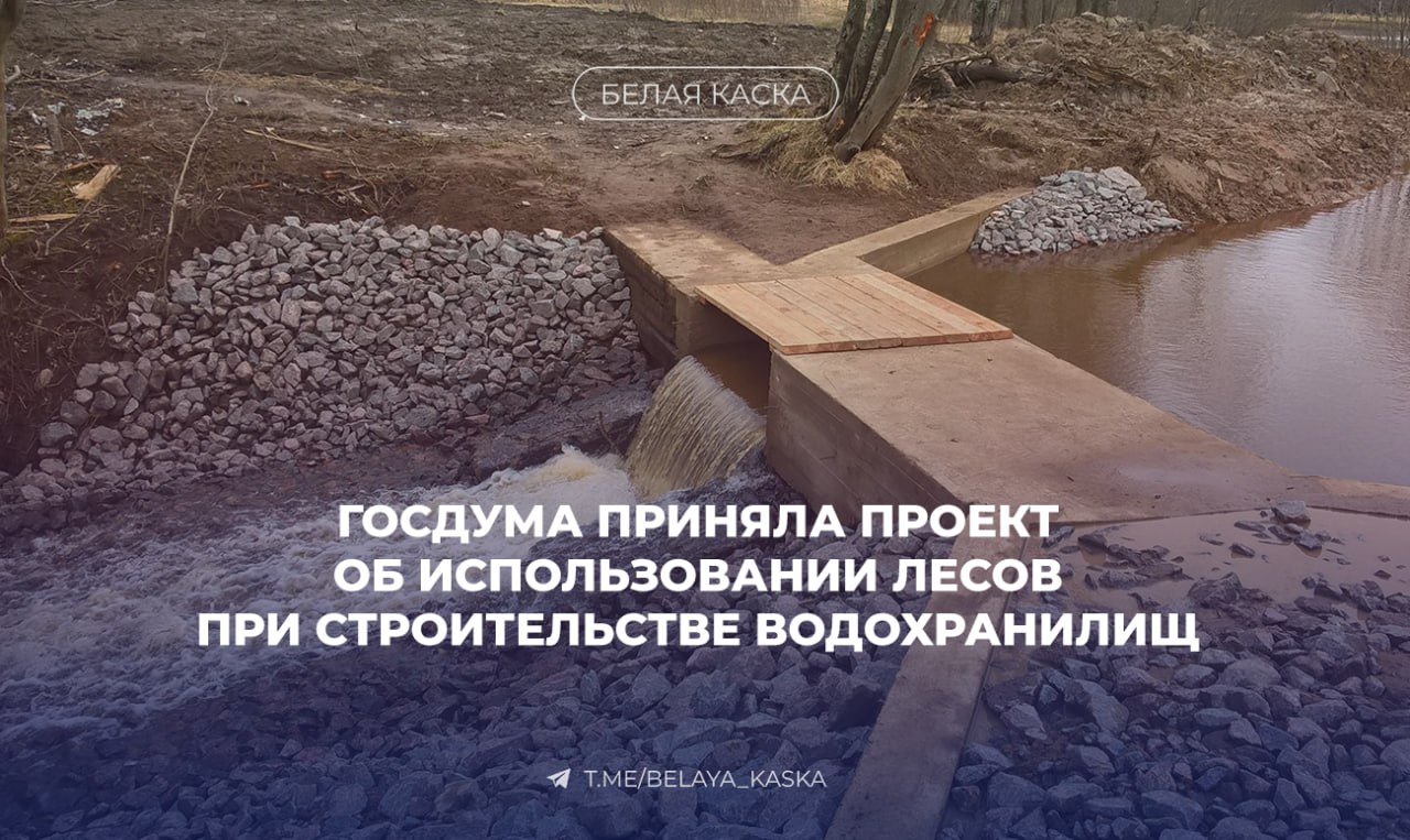 Госдума приняла проект об использовании лесов при строительстве водохранилищ Госдума одобрила в первом чтении проект закона, который упрощает использование лесных участков под строительство водохранилищ, ГТС и расширение портов. Что меняется: такие объекты можно будет размещать в лесах, если они прописаны в территориальном планировании; юрлица и ИП смогут получать лесные участки в пользование под эти цели; при этом запрещён перевод таких участков в земли ООПТ — чтобы не обходили запрет на застройку охраняемых территорий.
