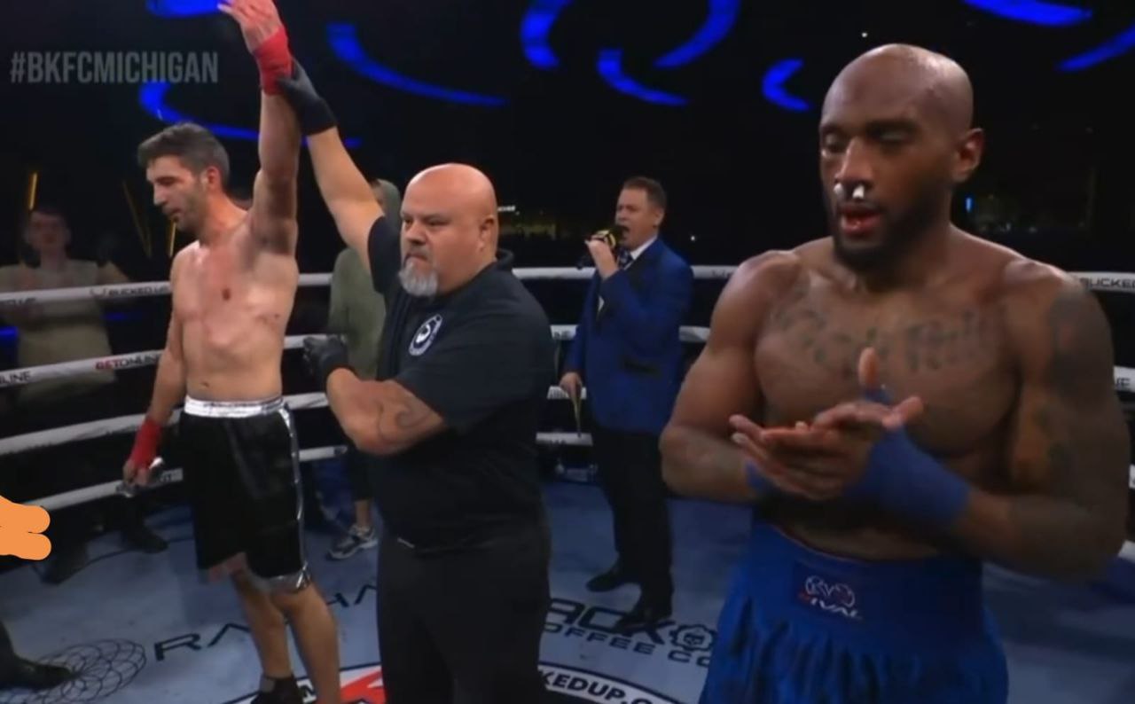 Олег Магкеев успешно дебютировал в Bare Knuckle FC Осетинский спортсмен начал свой путь в самом престижном промоушене по боям на голых кулаках с победы нокаутом Соперником Магкеева на турнире прошедшем в Мичигане стал американец Эрик Уэстбери Рефери поединка зафиксировал технический нокаут на 13 й секунде второго раунда Для Олега Магкеева эта победа стала первой в BKFC С 2022 года боец живет и тренируется в Индиане В активе 30 летнего бойца четыре поединка по правилам MMA Вести Алания Владикавказ